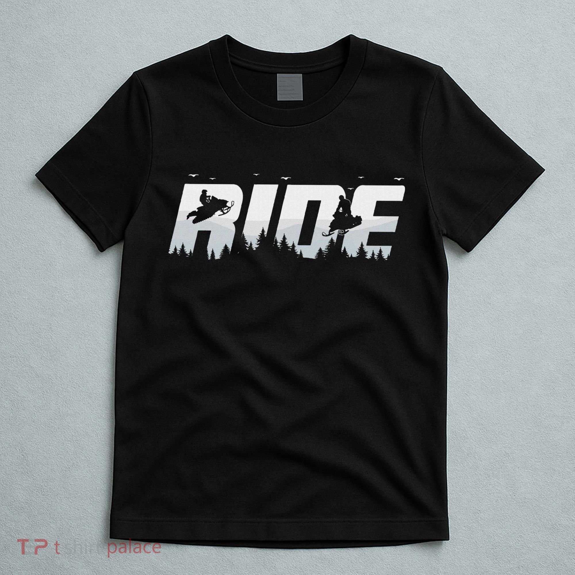 Snowmobile Ride Motor Sled Racing Winter Mountain Sports Fan T-Shirt