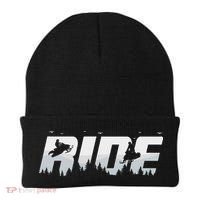 Snowmobile Ride Motor Sled Racing Winter Mountain Sports Fan Beanie thumb 0