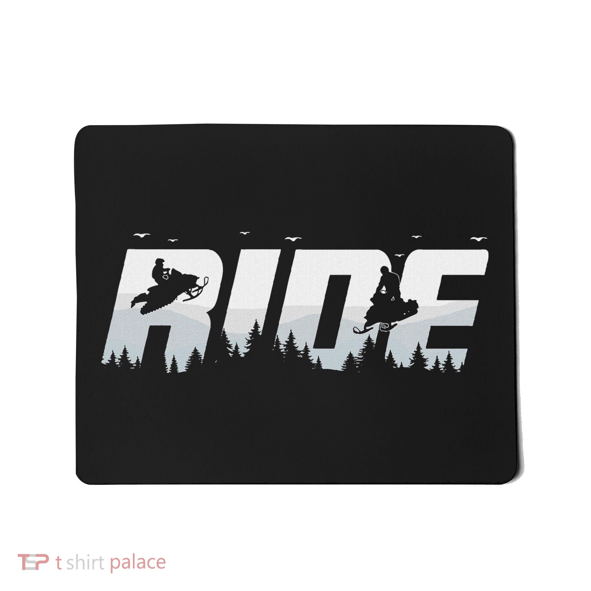 Snowmobile Ride Motor Sled Racing Winter Mountain Sports Fan Mousepad