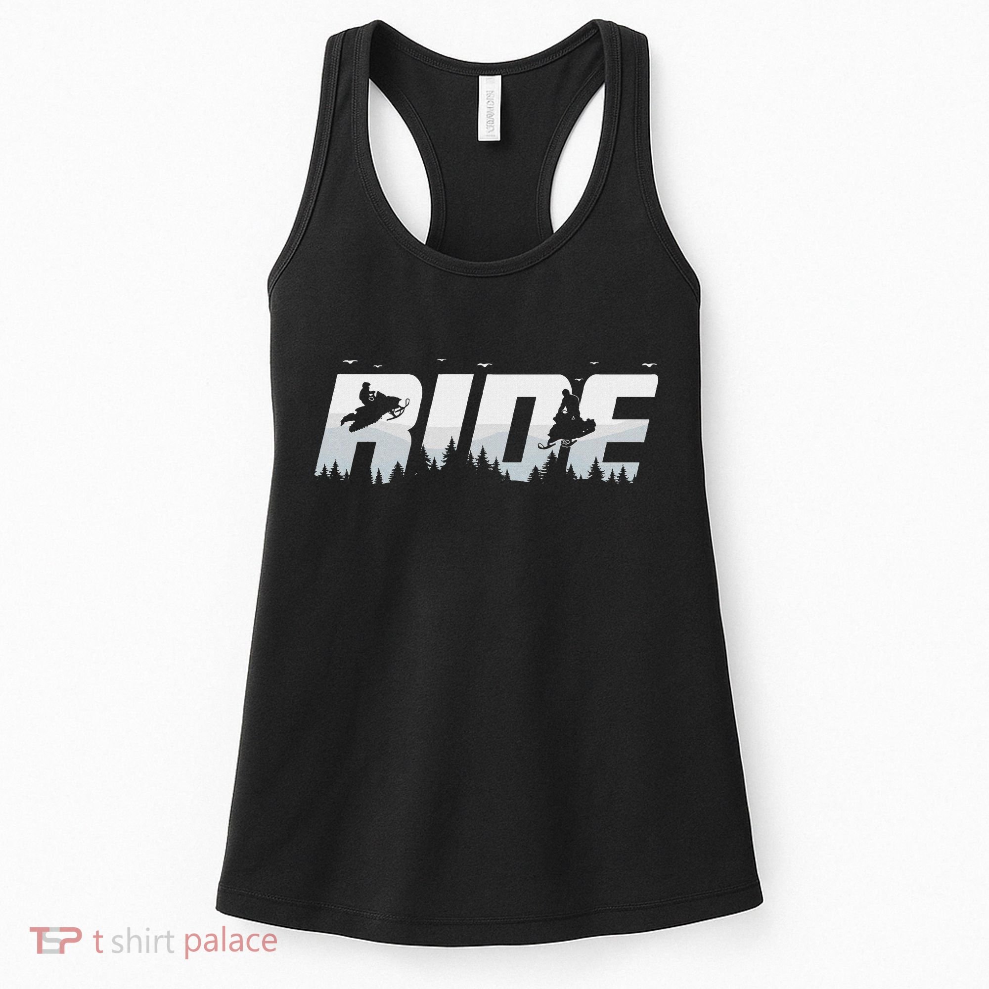 Snowmobile Ride Motor Sled Racing Winter Mountain Sports Fan Women's Tank Top