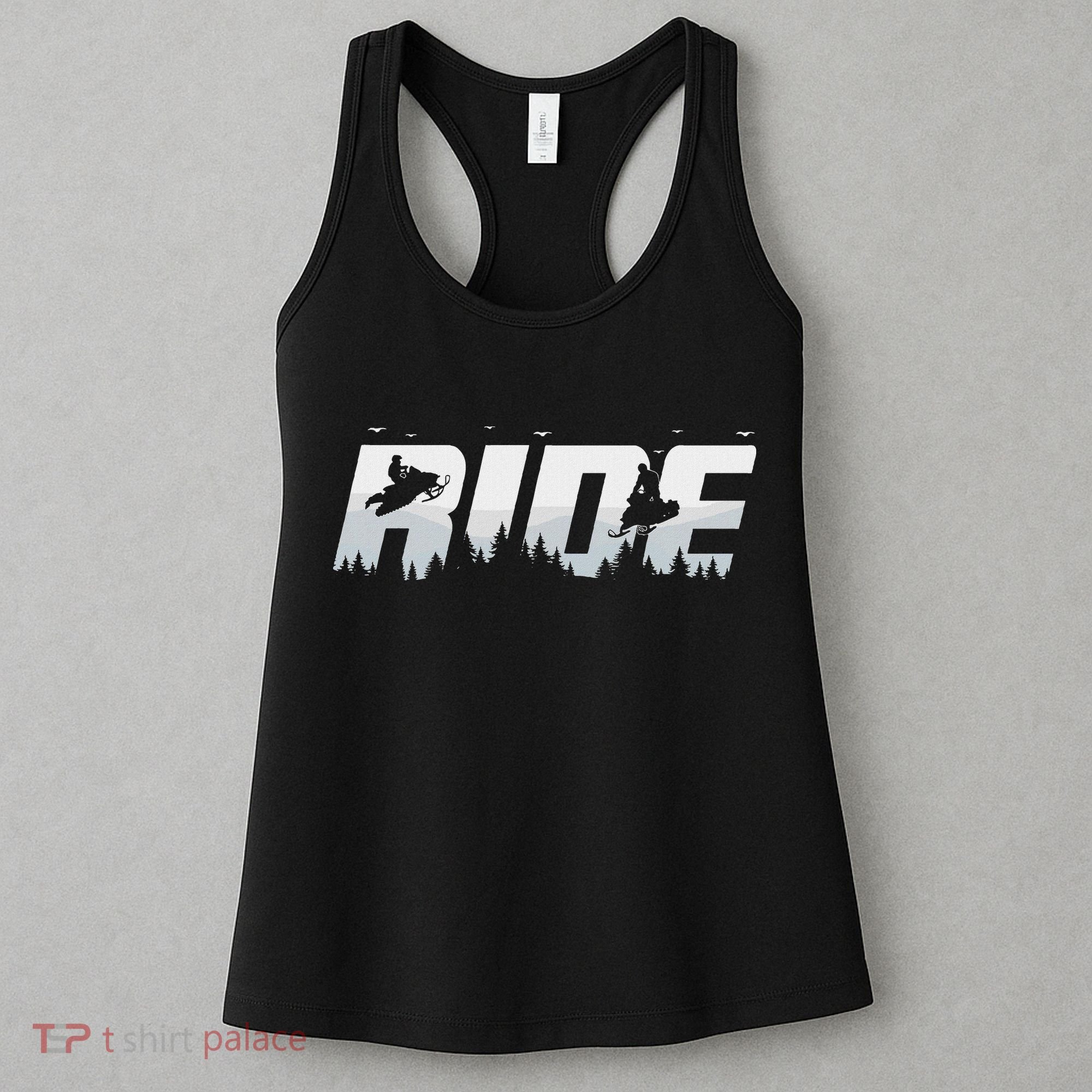 Snowmobile Ride Motor Sled Racing Winter Mountain Sports Fan Women's Tank Top
