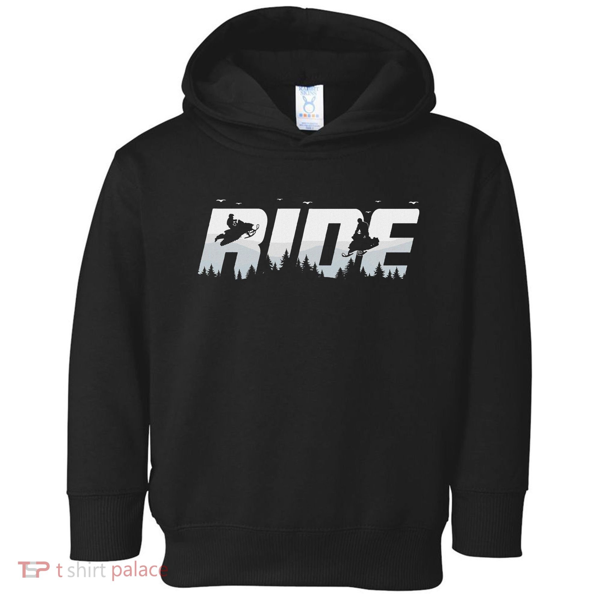 Snowmobile Ride Motor Sled Racing Winter Mountain Sports Fan Toddler Hoodie