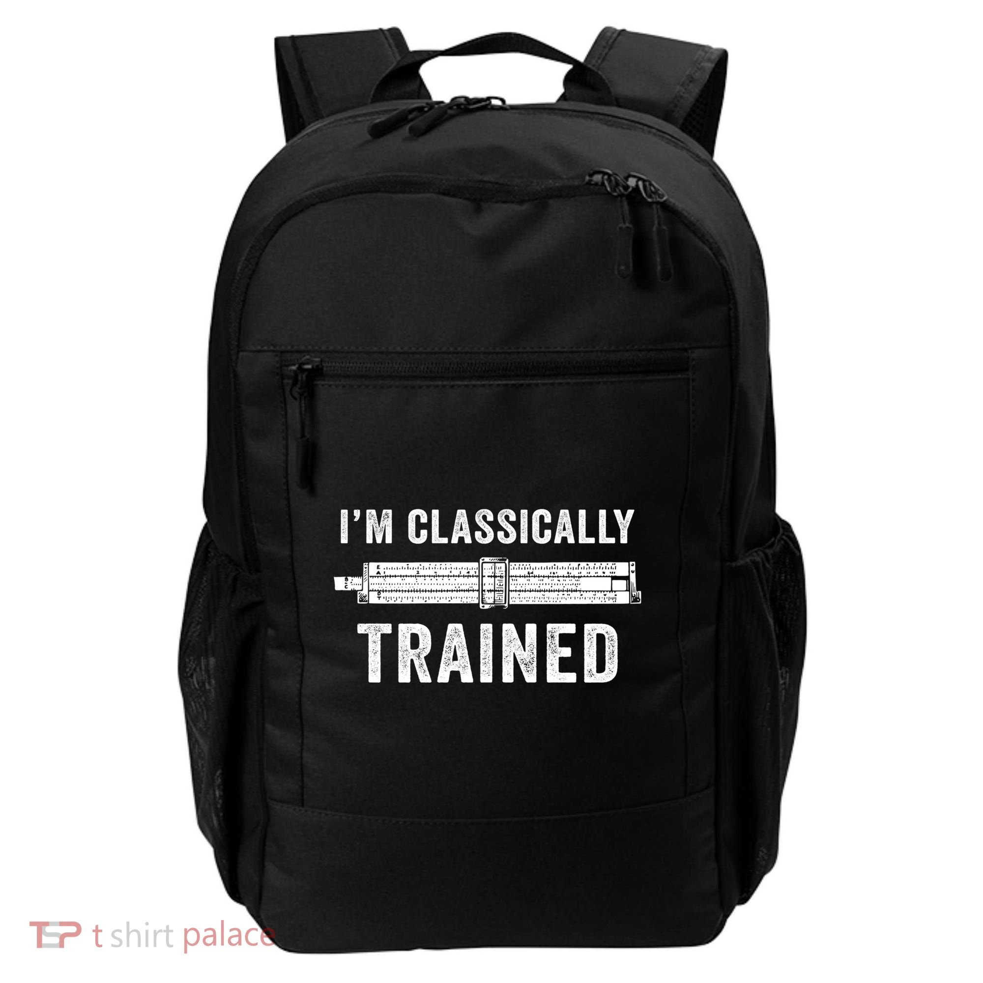 Slide Rule Mechanical Analog IM Classically Trained Gift Backpack