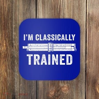 Slide Rule Mechanical Analog IM Classically Trained Gift Coaster