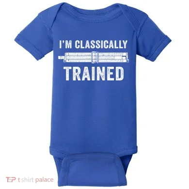 Slide Rule Mechanical Analog IM Classically Trained Gift Baby Bodysuit