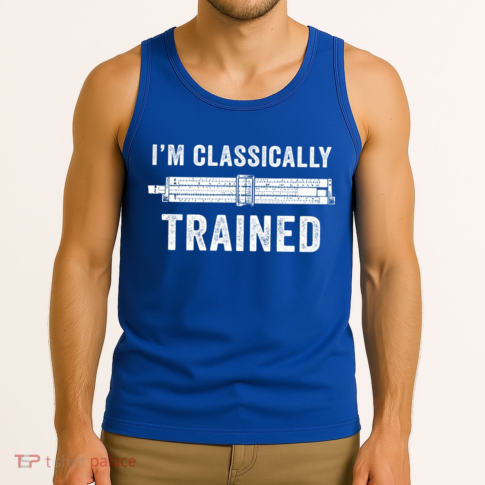 Slide Rule Mechanical Analog IM Classically Trained Gift Tank Top
