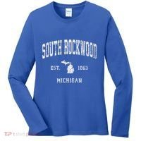 South Rockwood Michigan Mi Women's Long Sleeve Shirt thumb 0