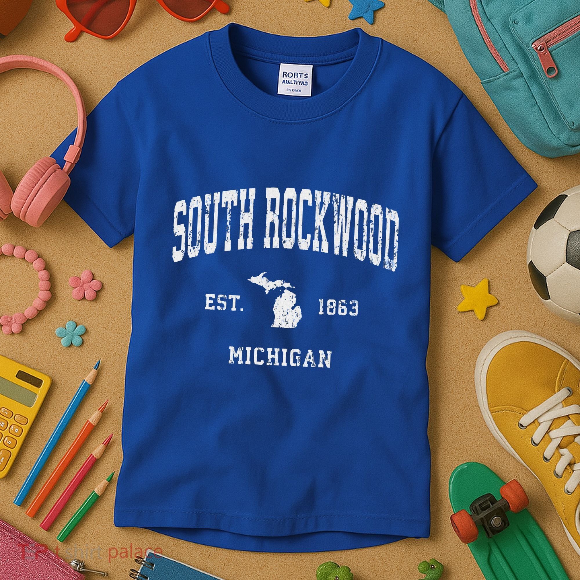 South Rockwood Michigan Mi Kids T-Shirt