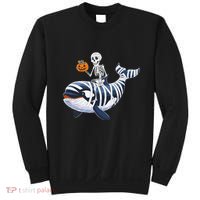 Skeleton Riding Mummy Orca Halloween Candy Whale Gift Sweatshirt thumb 0