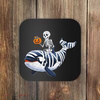 Skeleton Riding Mummy Orca Halloween Candy Whale Gift Coaster thumb 0