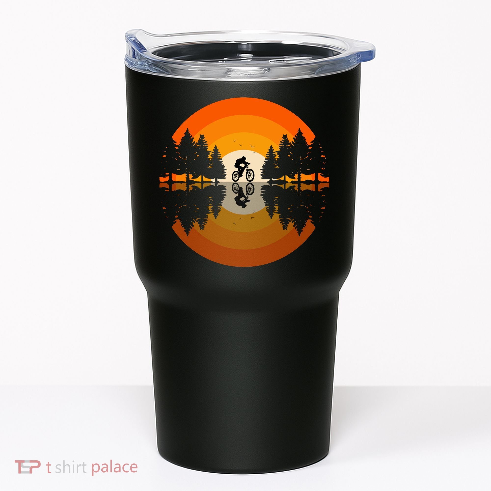 Sunset Retro Mountain Bike Sunset Retro Tumbler