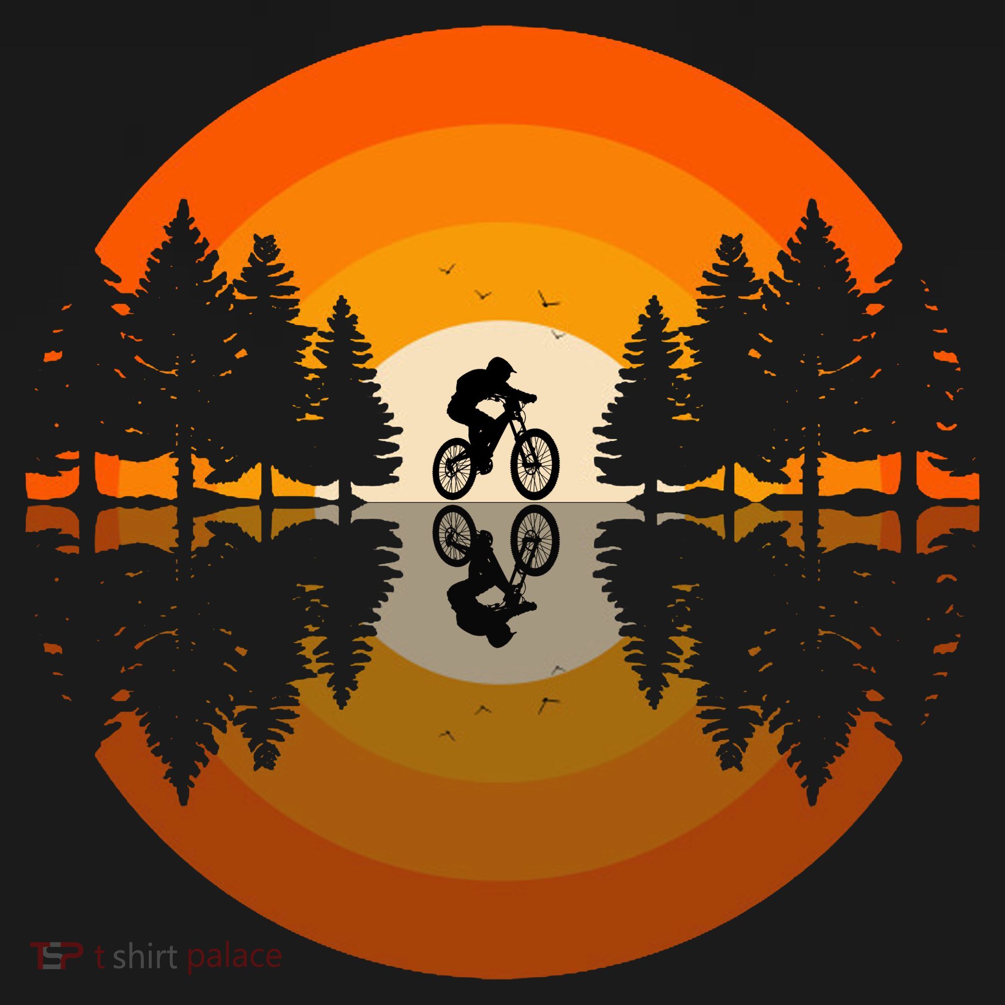 Sunset Retro Mountain Bike Sunset Retro Baby Bodysuit
