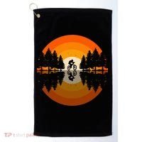 Sunset Retro Mountain Bike Sunset Retro Golf Towel thumb 0