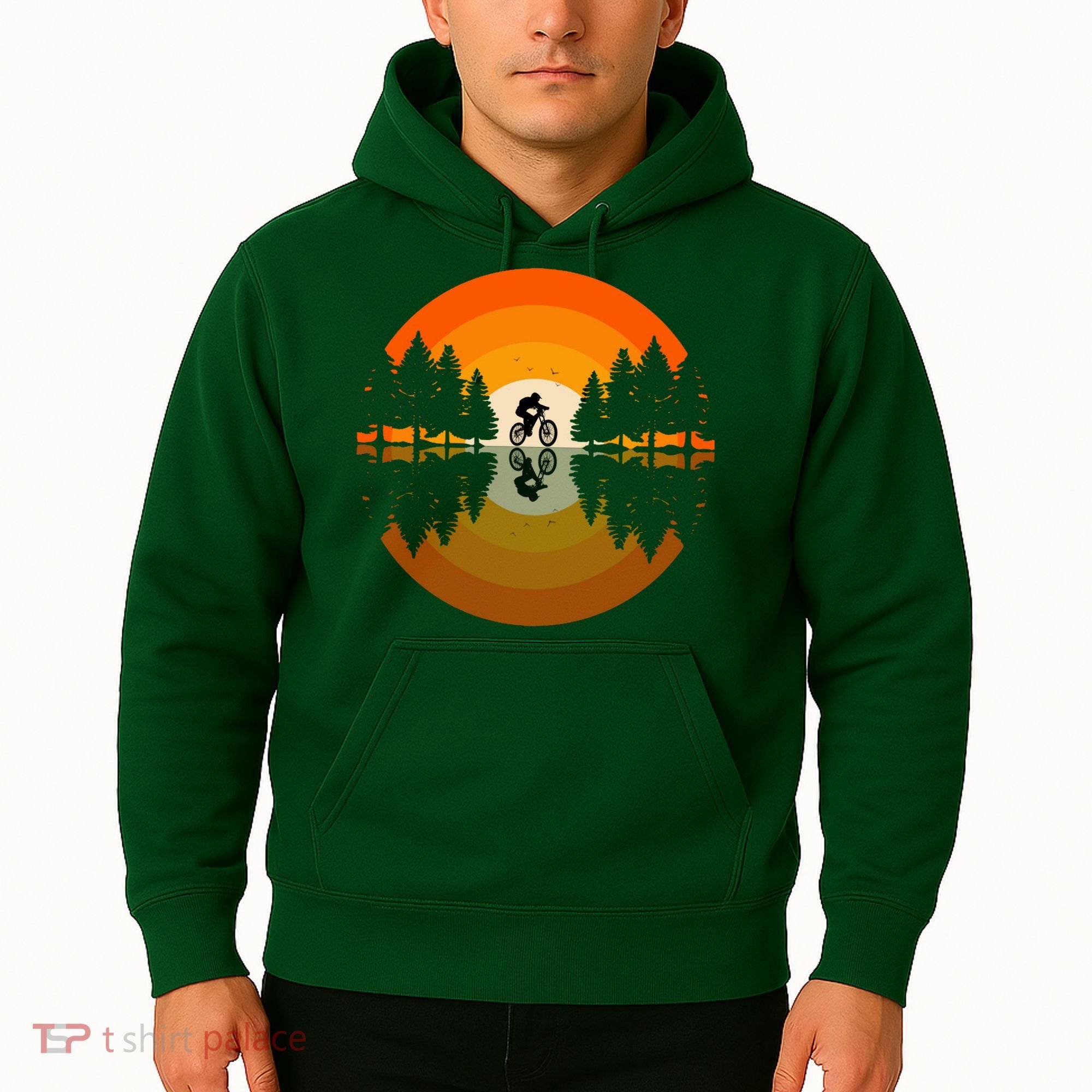 Sunset Retro Mountain Bike Sunset Retro Hoodie