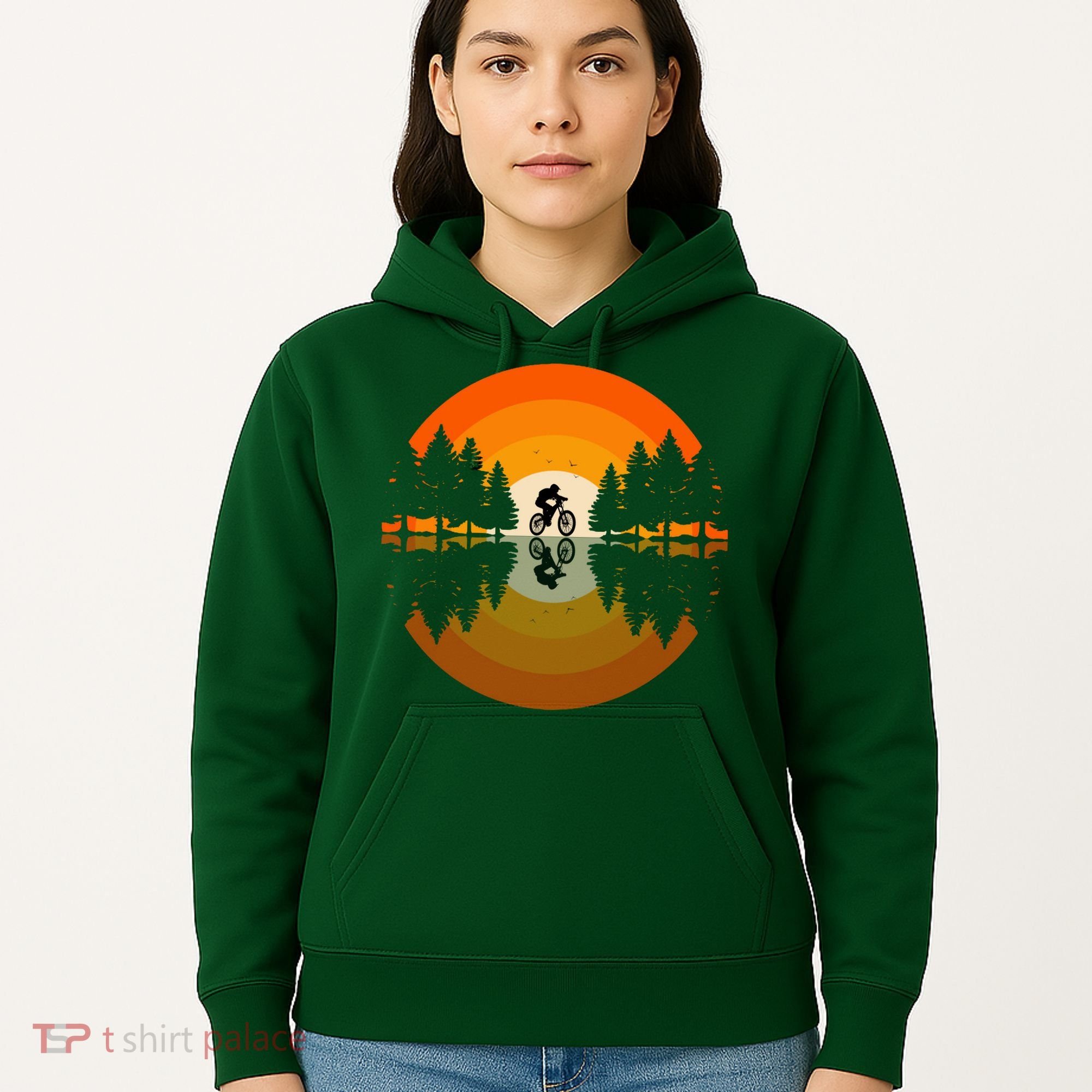 Sunset Retro Mountain Bike Sunset Retro Hoodie
