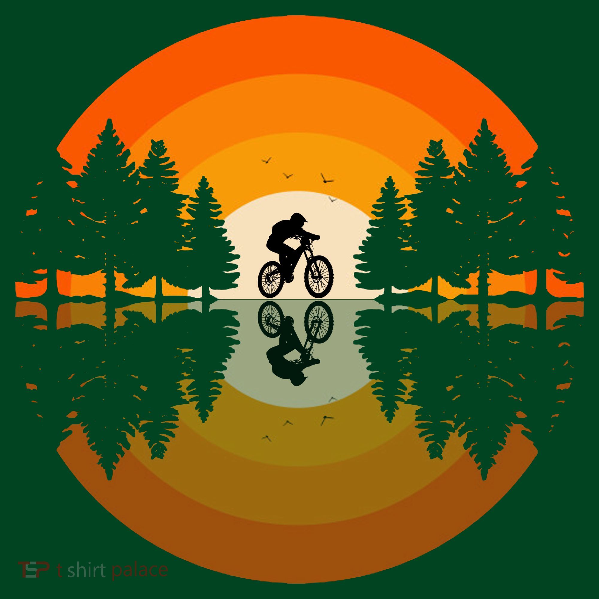 Sunset Retro Mountain Bike Sunset Retro Mousepad