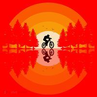 Sunset Retro Mountain Bike Sunset Retro Santa Hat thumb 1