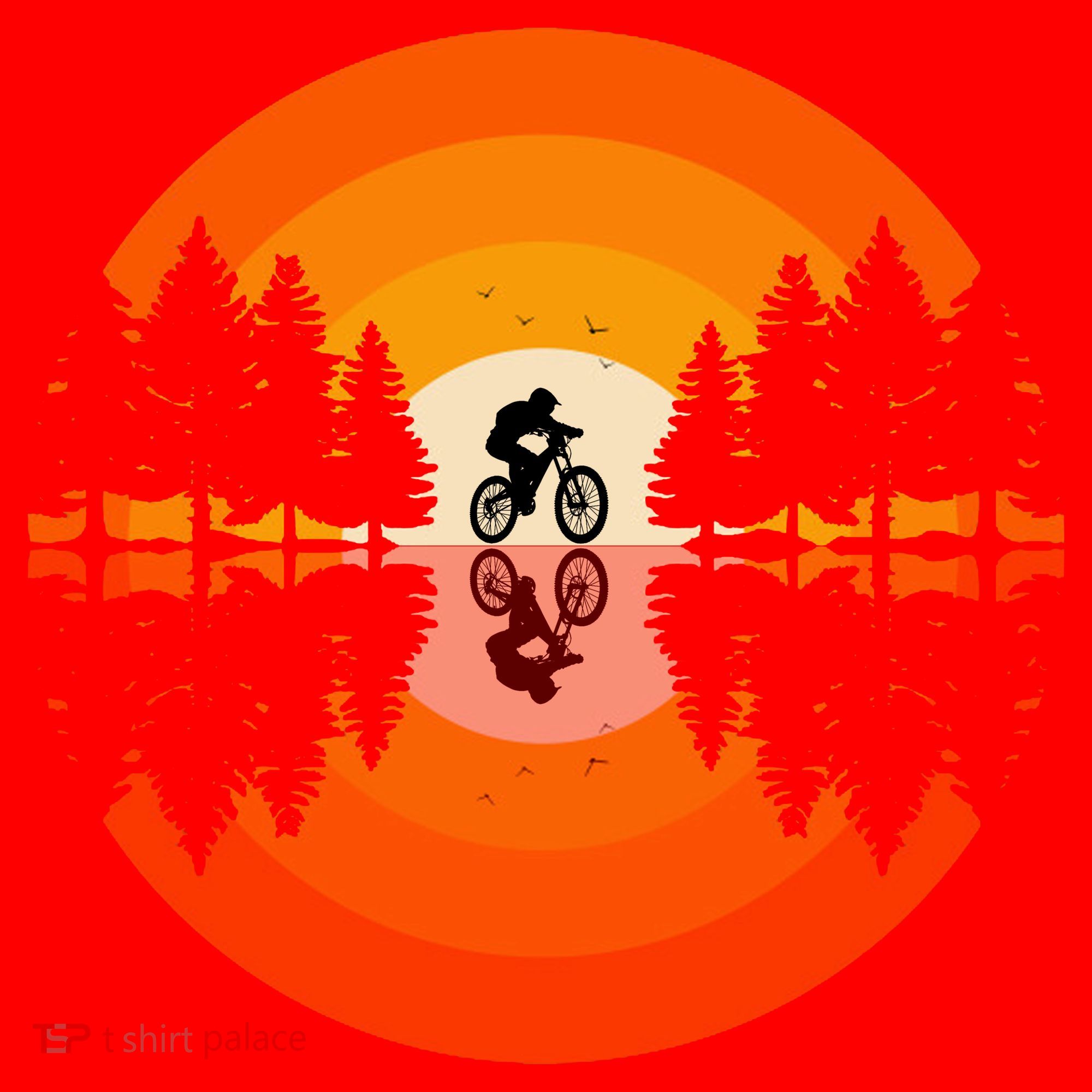 Sunset Retro Mountain Bike Sunset Retro Santa Hat