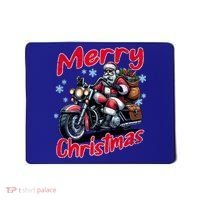 Santa Riding Motorcycle Merry Christmas Festive Xmas Holiday Gift Mousepad thumb 0