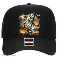 Skeleton Riding Mummy Dinosaur Halloween Pumpkin Cool Gift Hat thumb 0