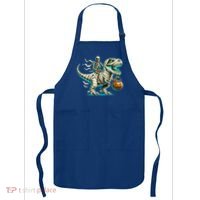 Skeleton Riding Mummy Dinosaur T Rex Halloween Funny Pumpkin Cute Gift Apron thumb 0