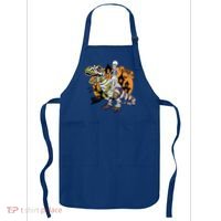 Skeleton Riding Mummy Dinosaur T Rex Halloween Spook Lovers Gift Apron thumb 0