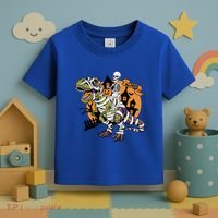 Skeleton Riding Mummy Dinosaur T Rex Halloween Spook Lovers Gift Toddler T-Shirt thumb 3