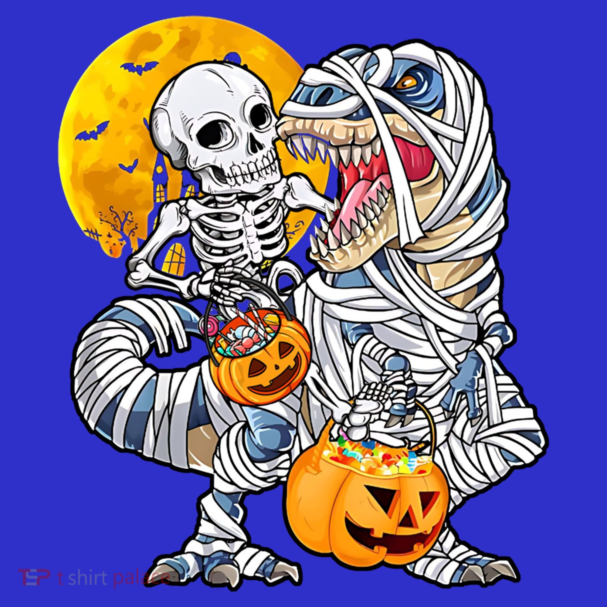 Skeleton Riding Mummy Dinosaur T Rex Halloween Funny Pumpkin Meaningful Gift Visor