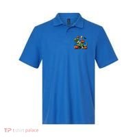 Skeleton Riding Mummy Dinosaur T Rex Halloween Funny Pumpkin Gift Polo thumb 0