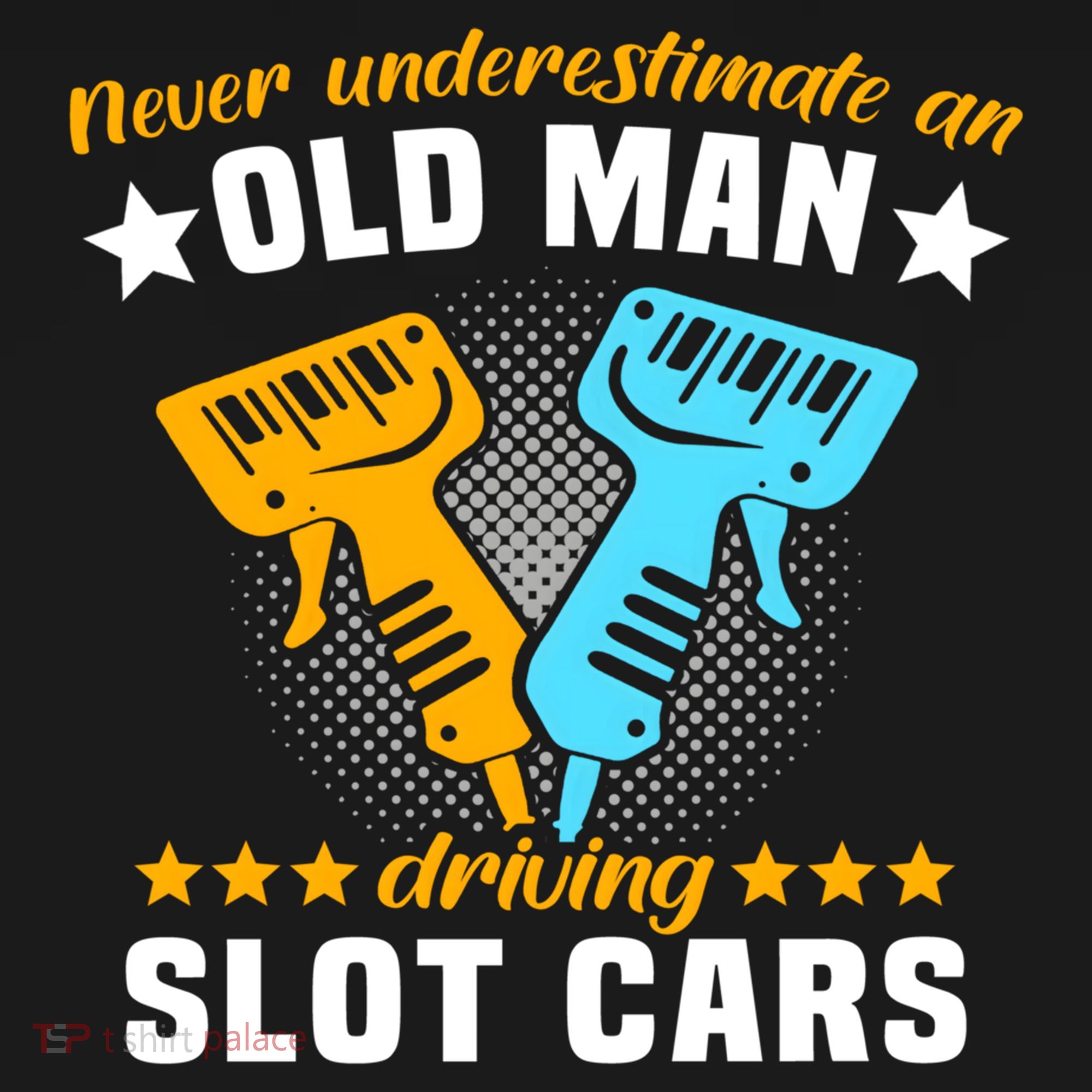 Slot Racing Never Understimate Old Driving Slot Car Gift USA-Made Doggie Bandana