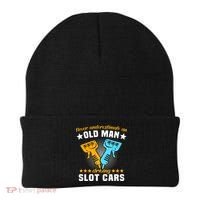 Slot Racing Never Understimate Old Driving Slot Car Gift Beanie thumb 0