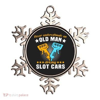 Slot Racing Never Understimate Old Driving Slot Car Gift Ornament