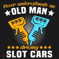 Slot Racing Never Understimate Old Driving Slot Car Gift Ornament thumb 1