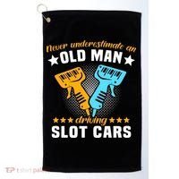 Slot Racing Never Understimate Old Driving Slot Car Gift Golf Towel thumb 0