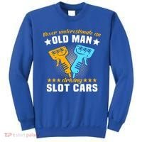 Slot Racing Never Understimate Old Driving Slot Car Gift Sweatshirt thumb 0