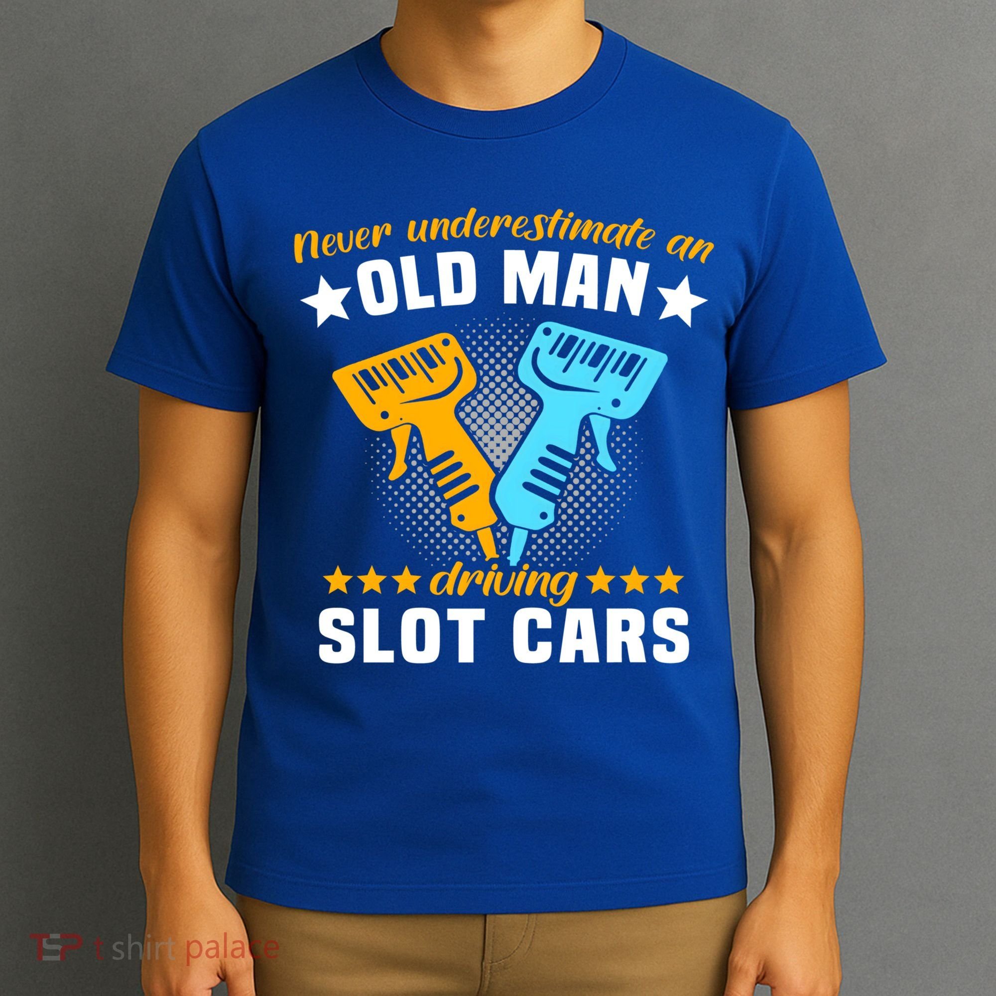 Slot Racing Never Understimate Old Driving Slot Car Gift T-Shirt