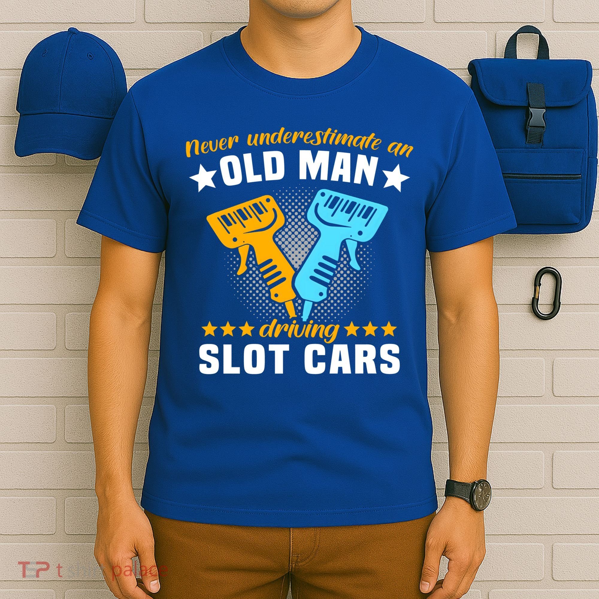 Slot Racing Never Understimate Old Driving Slot Car Gift T-Shirt