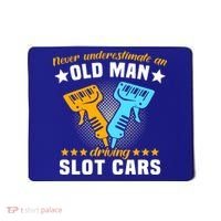 Slot Racing Never Understimate Old Driving Slot Car Gift Mousepad thumb 0