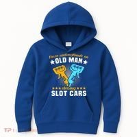 Slot Racing Never Understimate Old Driving Slot Car Gift Kids Hoodie thumb 0