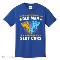 Slot Racing Never Understimate Old Driving Slot Car Gift Kids T-Shirt thumb 0