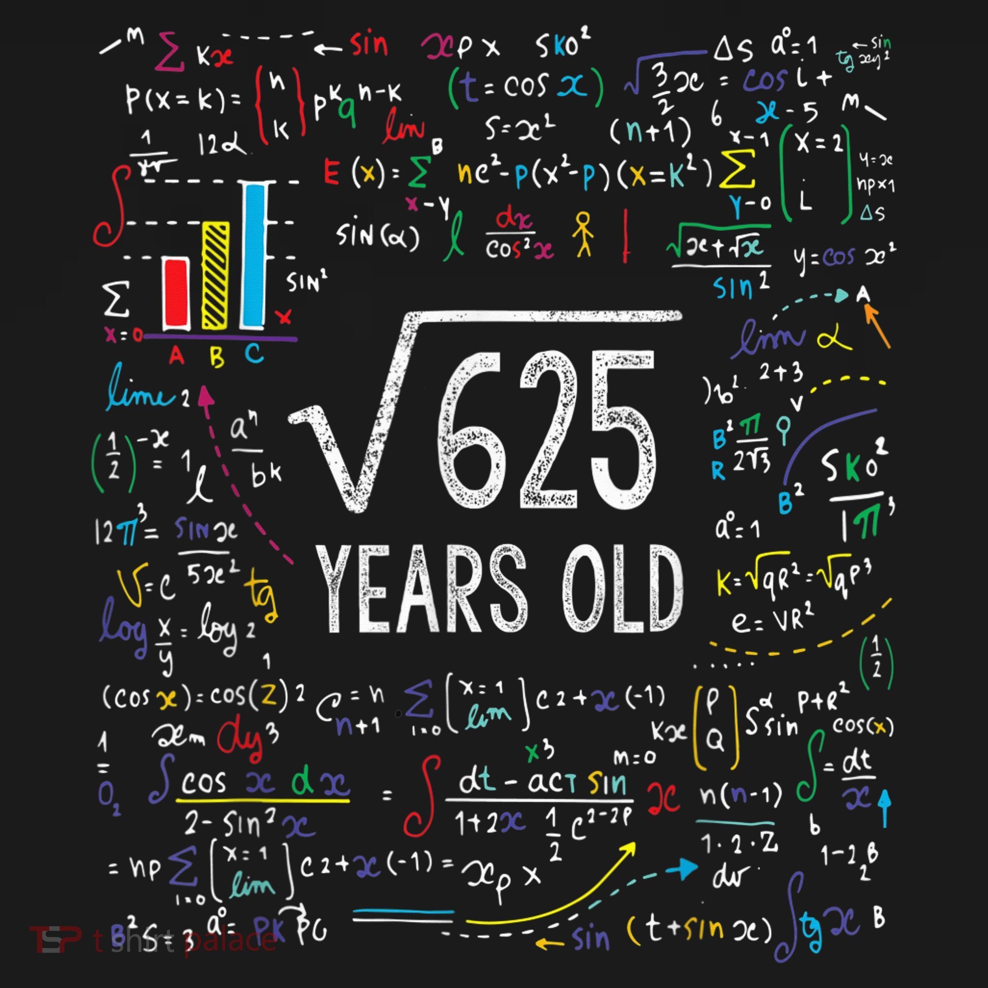 Square Root Of 625 25th Birthday 25 Year Old Gifts Math Bday Women's Hoodie