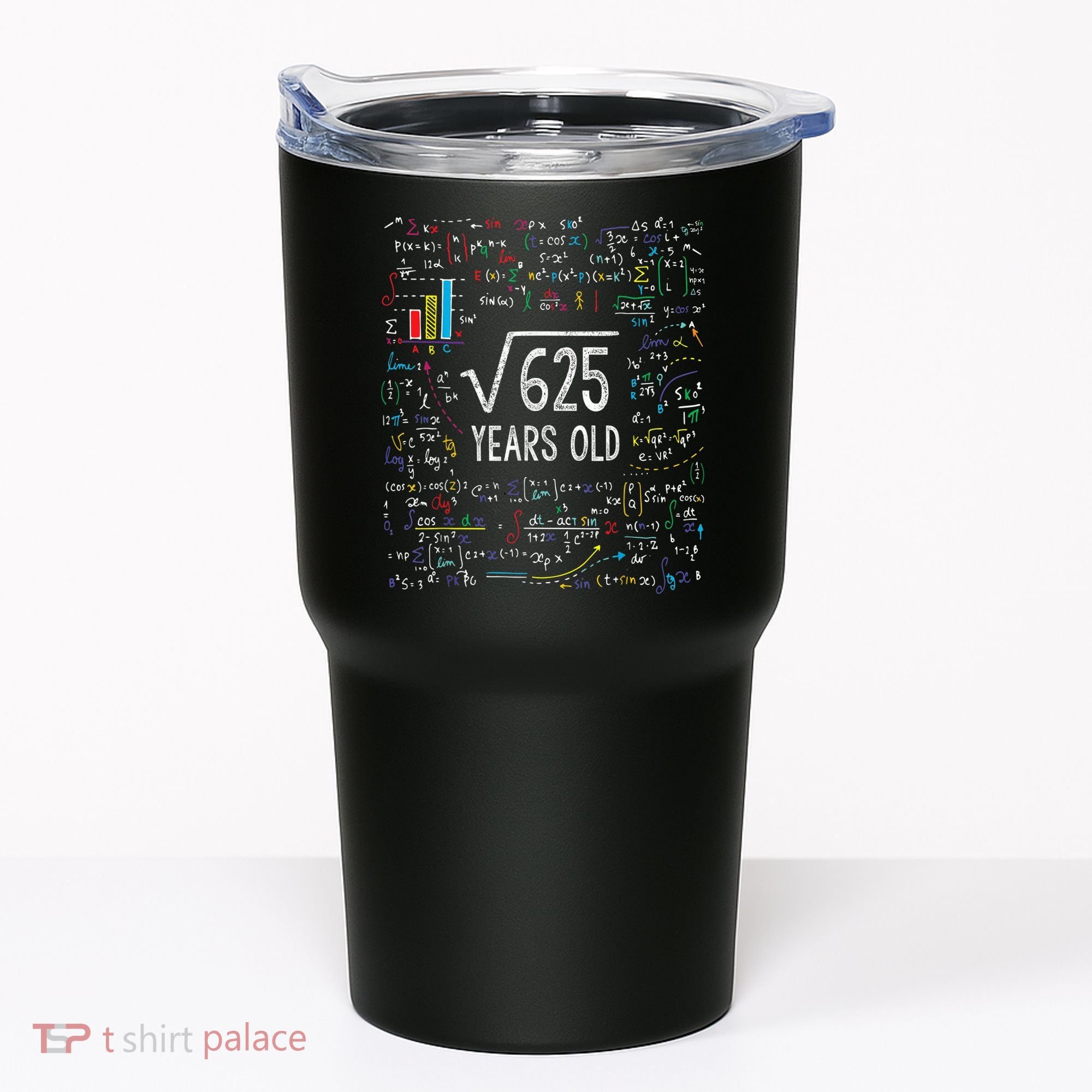 Square Root Of 625 25th Birthday 25 Year Old Gifts Math Bday Tumbler