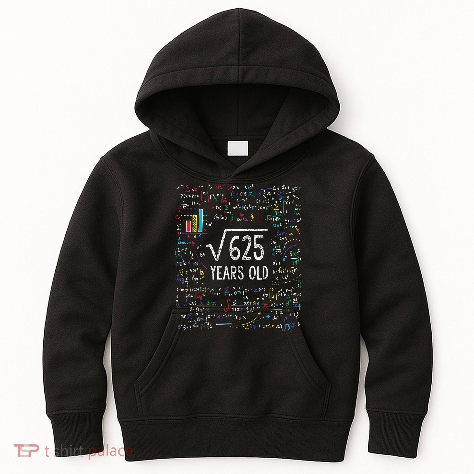 Square Root Of 625 25th Birthday 25 Year Old Gifts Math Bday Kids Hoodie