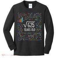 Square Root Of 625 25th Birthday 25 Year Old Gifts Math Bday Kids Long Sleeve Shirt thumb 0