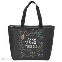 Square Root Of 625 25th Birthday 25 Year Old Gifts Math Bday Tote Bag thumb 0