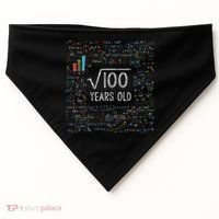 Square Root Of 100 10th Birthday 10 Year Old Gifts Math Bday USA-Made Doggie Bandana thumb 0