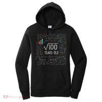 Square Root Of 100 10th Birthday 10 Year Old Gifts Math Bday Women's Hoodie thumb 0