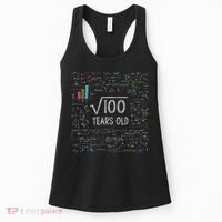 Square Root Of 100 10th Birthday 10 Year Old Gifts Math Bday Women's Tank Top thumb 0