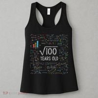 Square Root Of 100 10th Birthday 10 Year Old Gifts Math Bday Women's Tank Top thumb 3