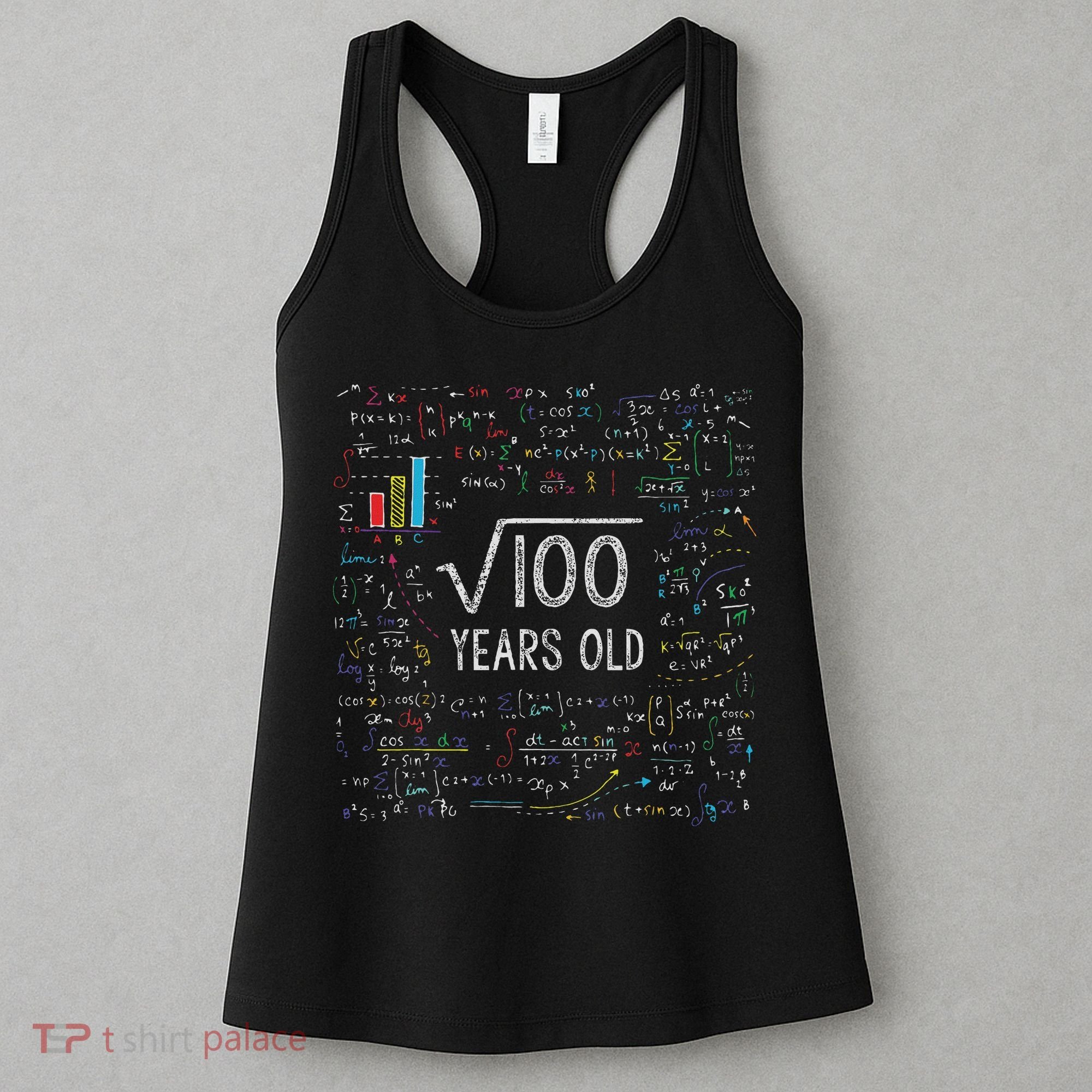 Square Root Of 100 10th Birthday 10 Year Old Gifts Math Bday Women's Tank Top